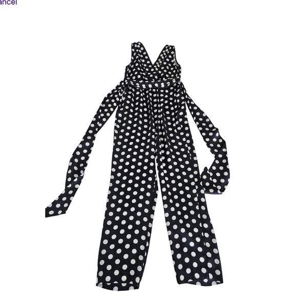 NWT Emanuel Ungaro Deborah Sleevless Jumpsuit Polka Dot - Picture 12 of 14